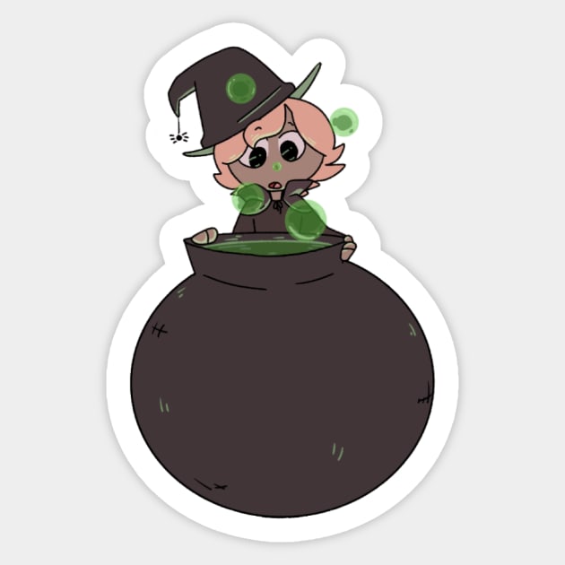 Witch's Caldron Sticker by Drawing With Kaity